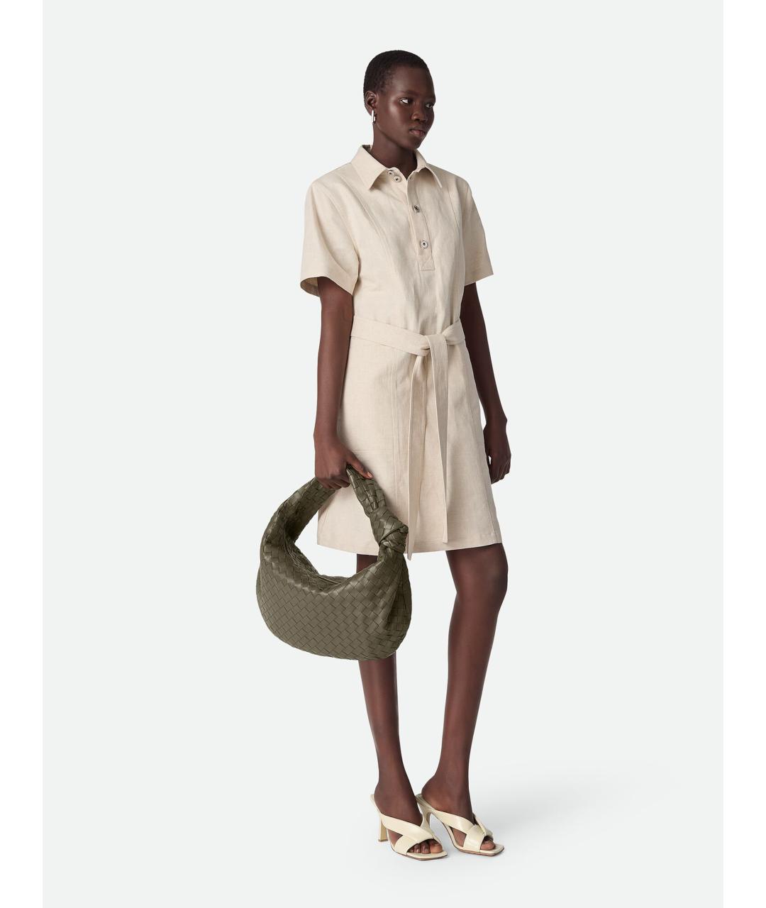 BOTTEGA VENETA Зеленая кожаная сумка через плечо, фото 2