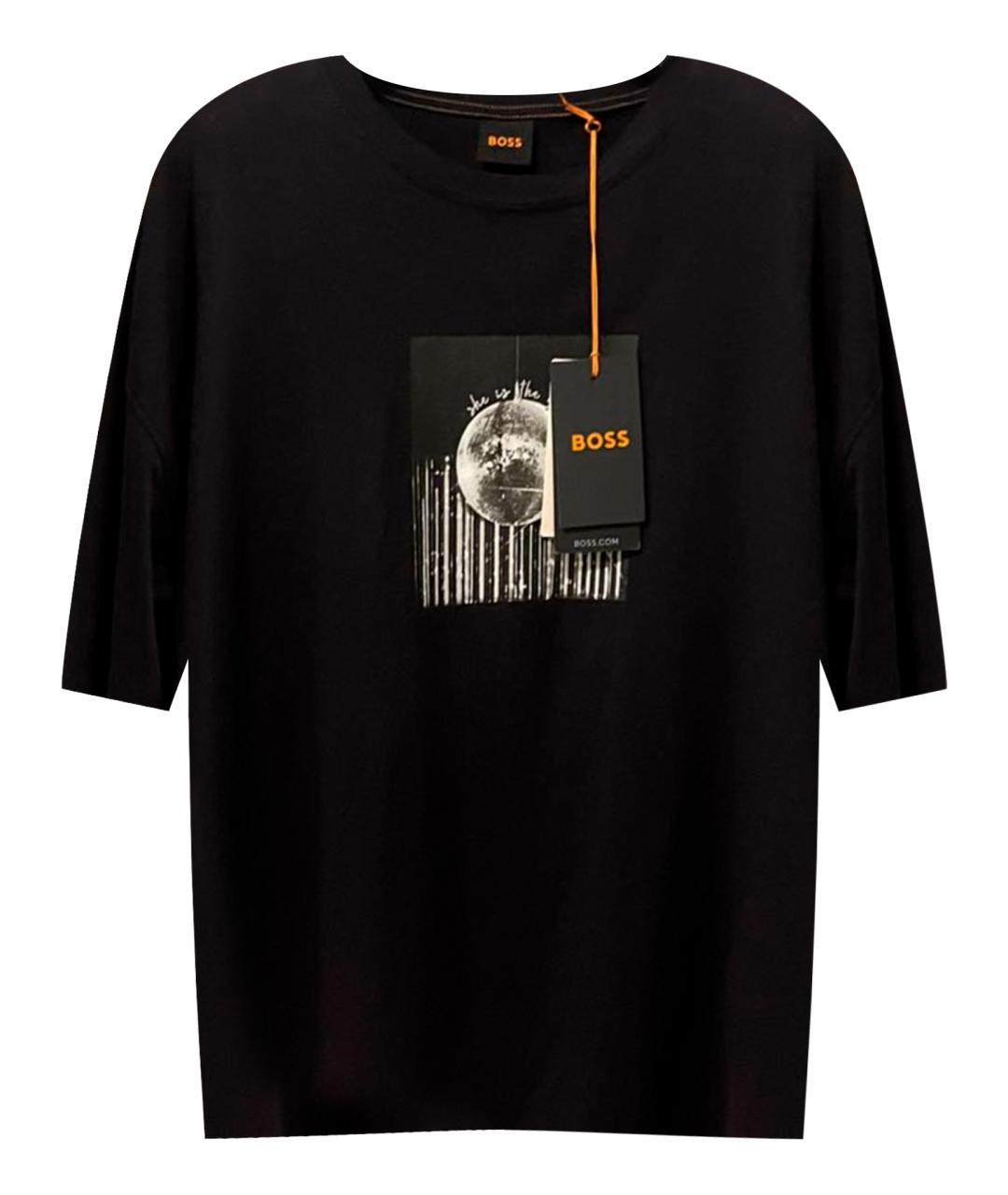 HUGO BOSS Черная хлопковая футболка, фото 1