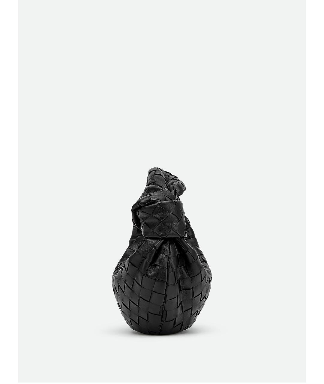 BOTTEGA VENETA Черная кожаная сумка через плечо, фото 3
