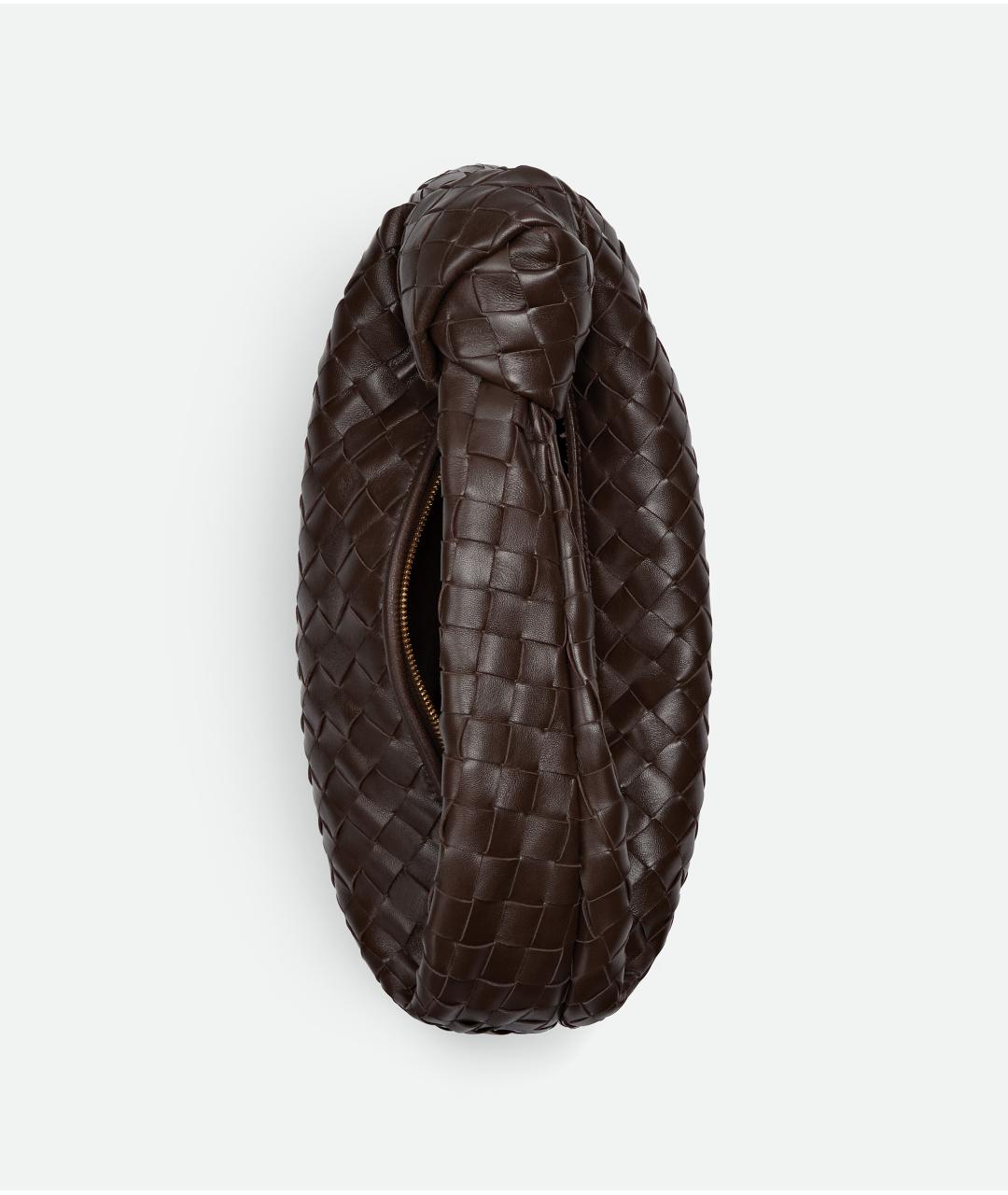 BOTTEGA VENETA Коричневая кожаная сумка через плечо, фото 3