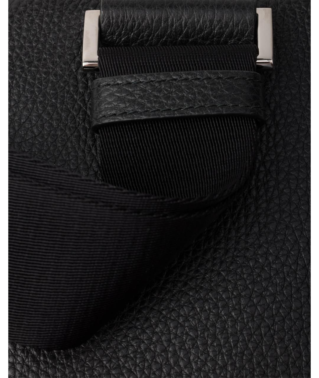 PRADA Черная кожаная барсетка, фото 5