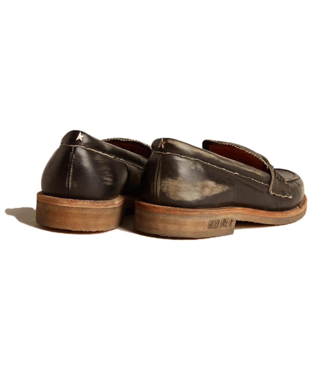 GOLDEN GOOSE DELUXE BRAND Черные кожаные лоферы, фото 5