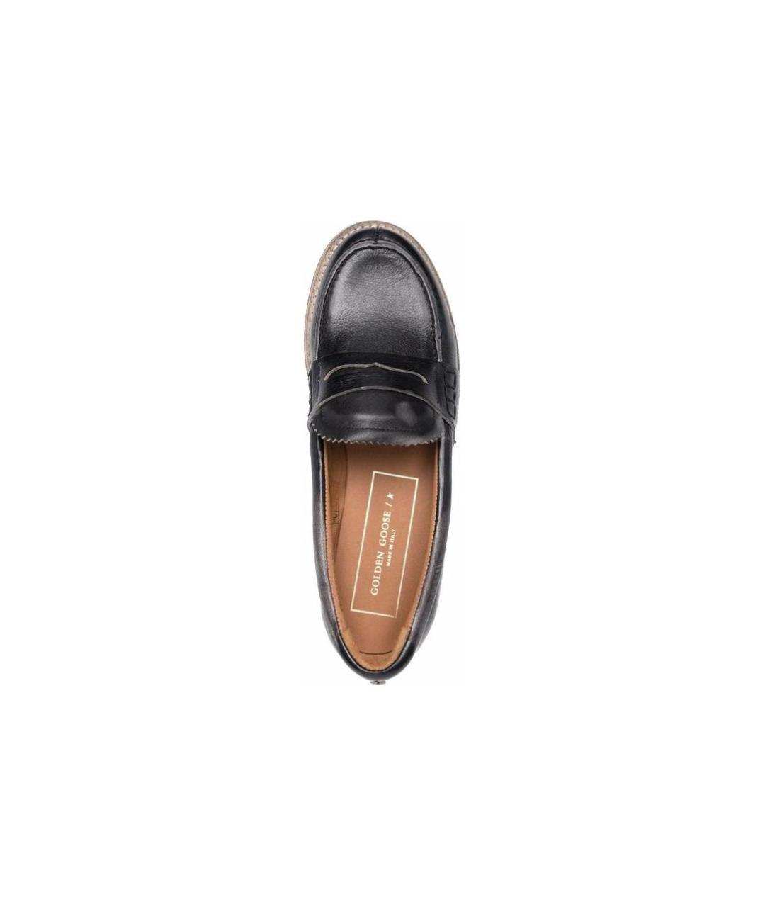 GOLDEN GOOSE DELUXE BRAND Черные кожаные лоферы, фото 4