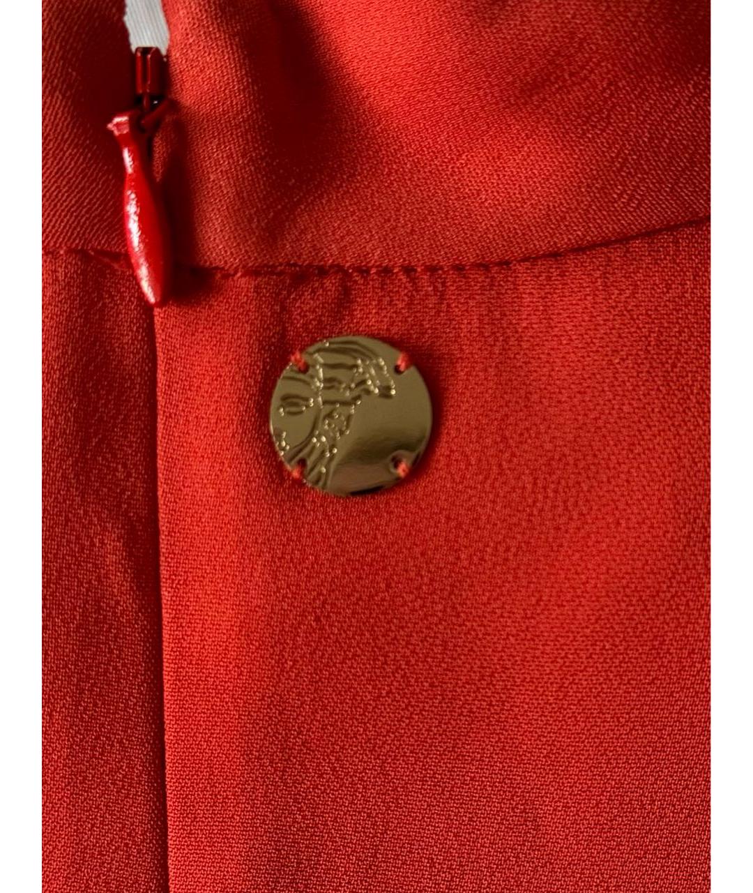 VERSACE COLLECTION Красное шифоновое коктейльное платье, фото 5