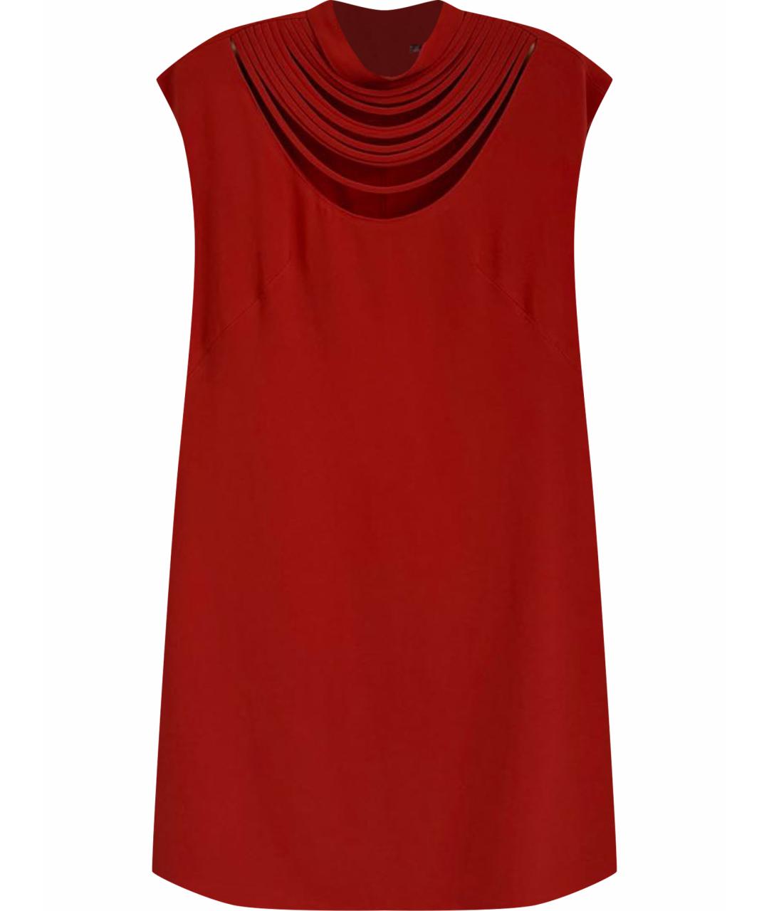 VERSACE COLLECTION Красное шифоновое коктейльное платье, фото 1
