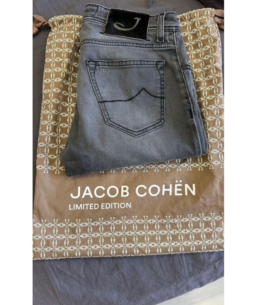 JACOB COHEN Серые хлопковые джинсы, фото 8
