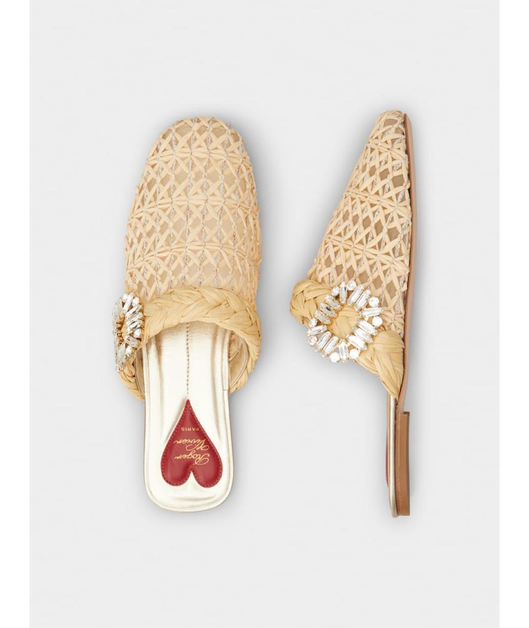 ROGER VIVIER Бежевые мюли, фото 3
