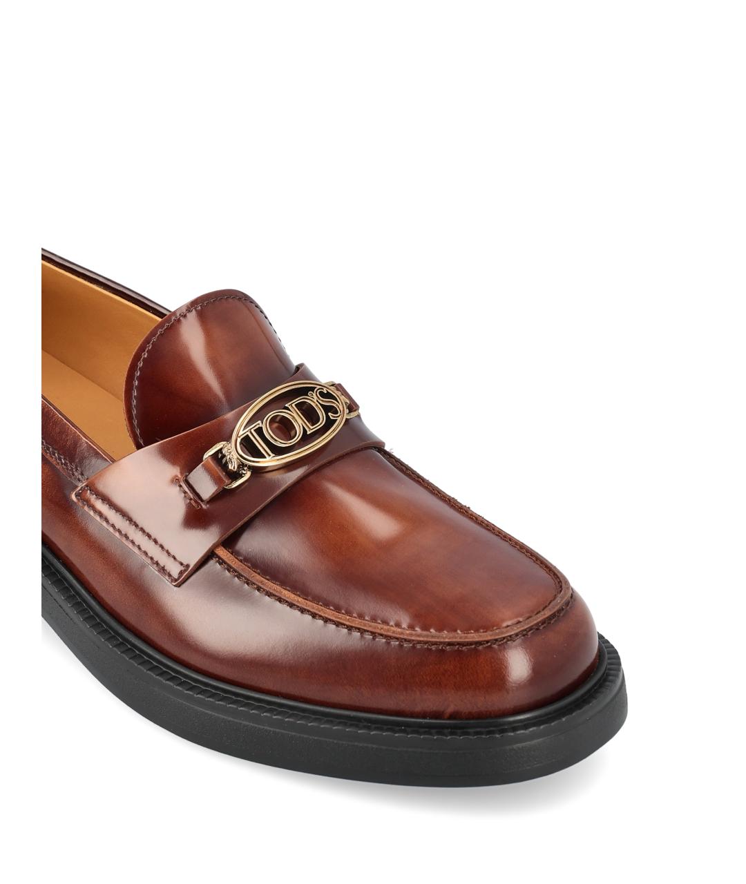 TOD'S Коричневые кожаные лоферы, фото 3