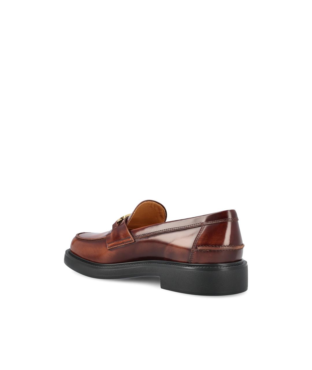 TOD'S Коричневые кожаные лоферы, фото 4