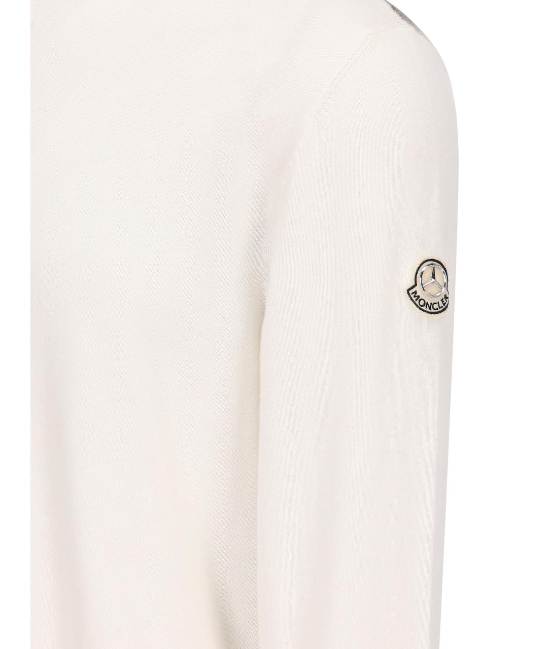 MONCLER Белый хлопковый джемпер / свитер, фото 2