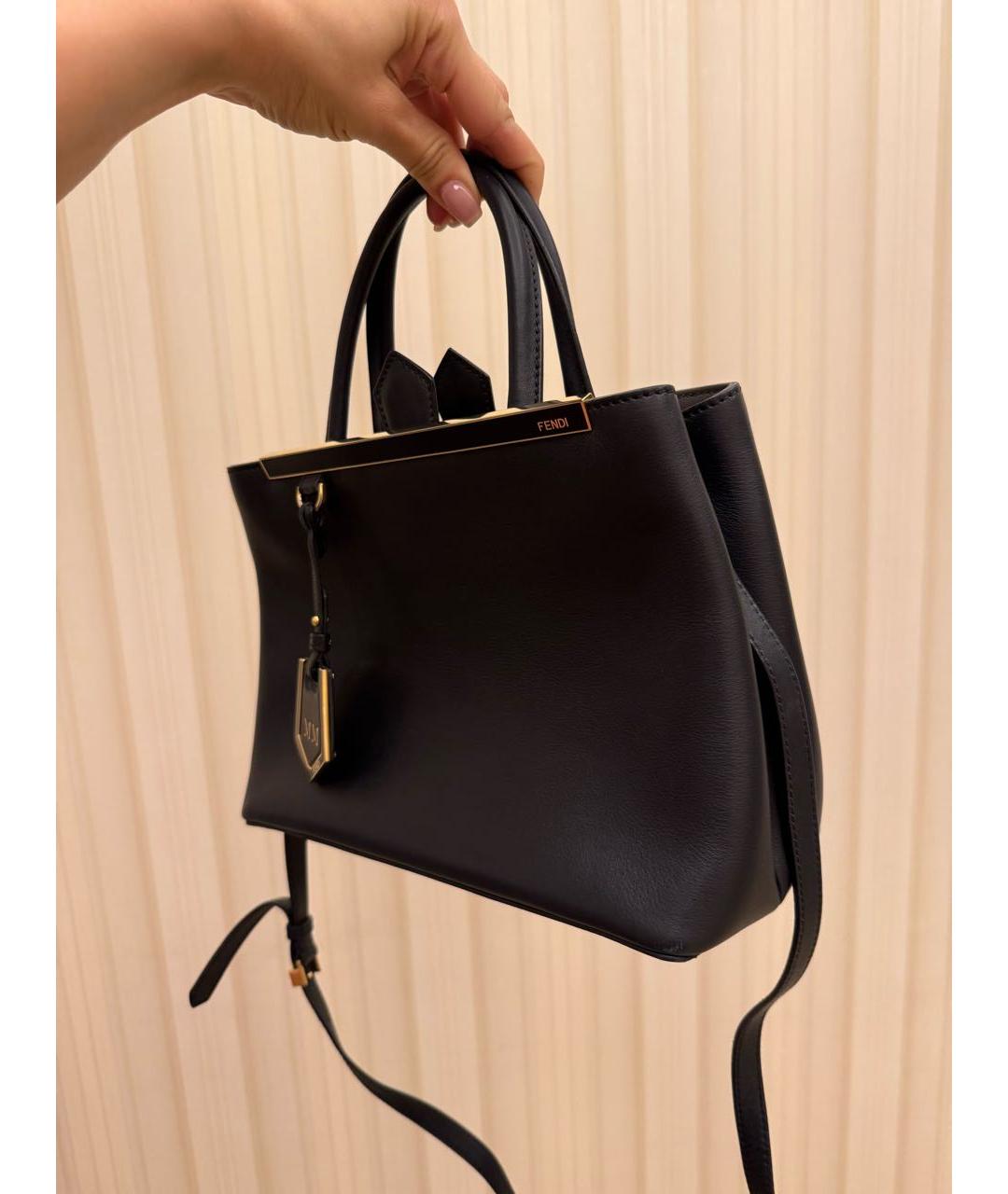FENDI Черная кожаная сумка через плечо, фото 2