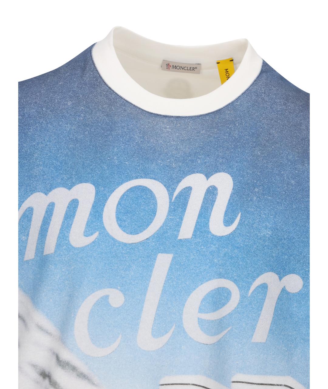 MONCLER Белая хлопковая футболка, фото 2