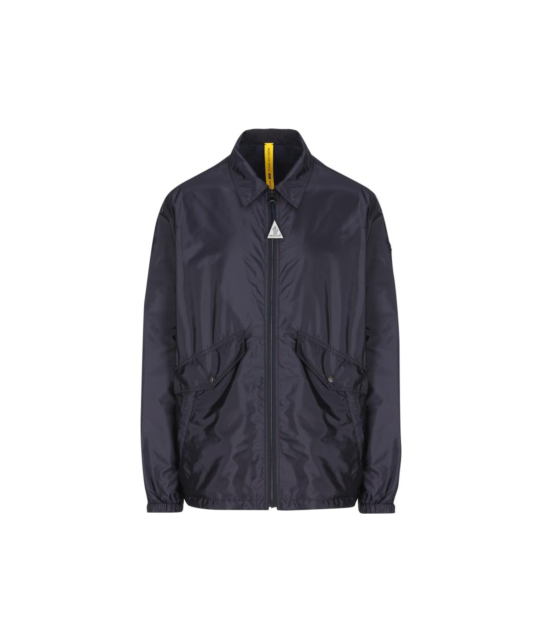 MONCLER Темно-синяя полиамидовая куртка, фото 4