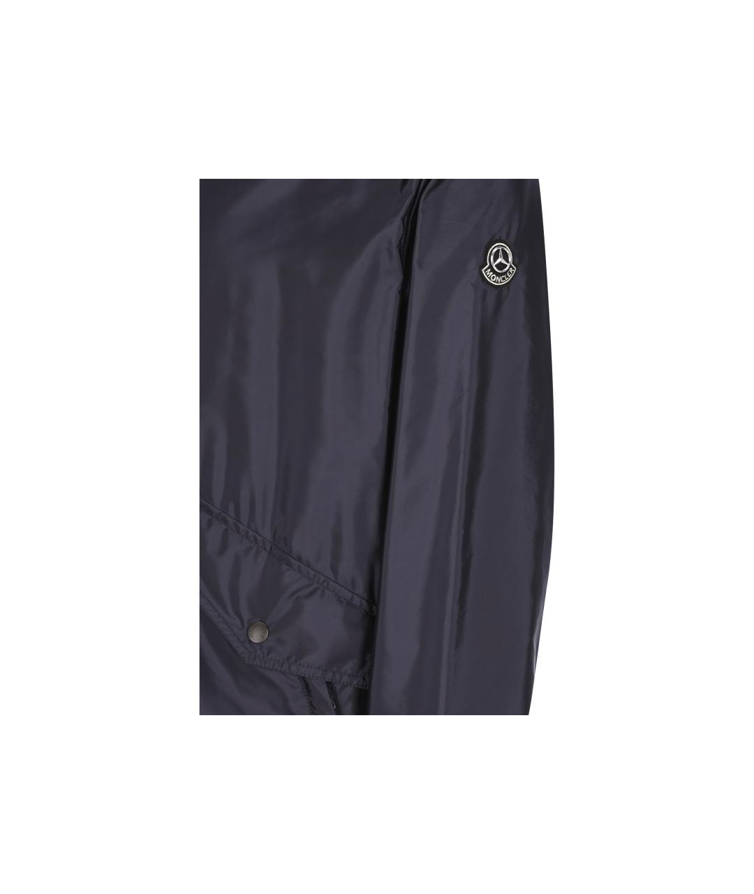 MONCLER Темно-синяя полиамидовая куртка, фото 3