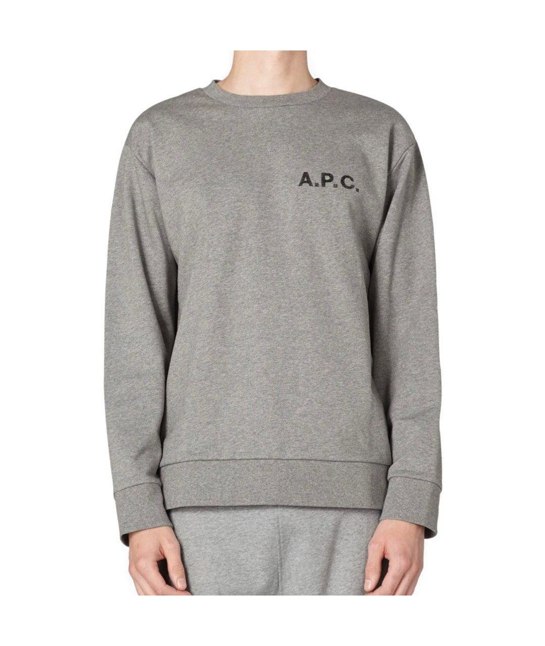 A.P.C. Серый хлопковый джемпер / свитер, фото 2