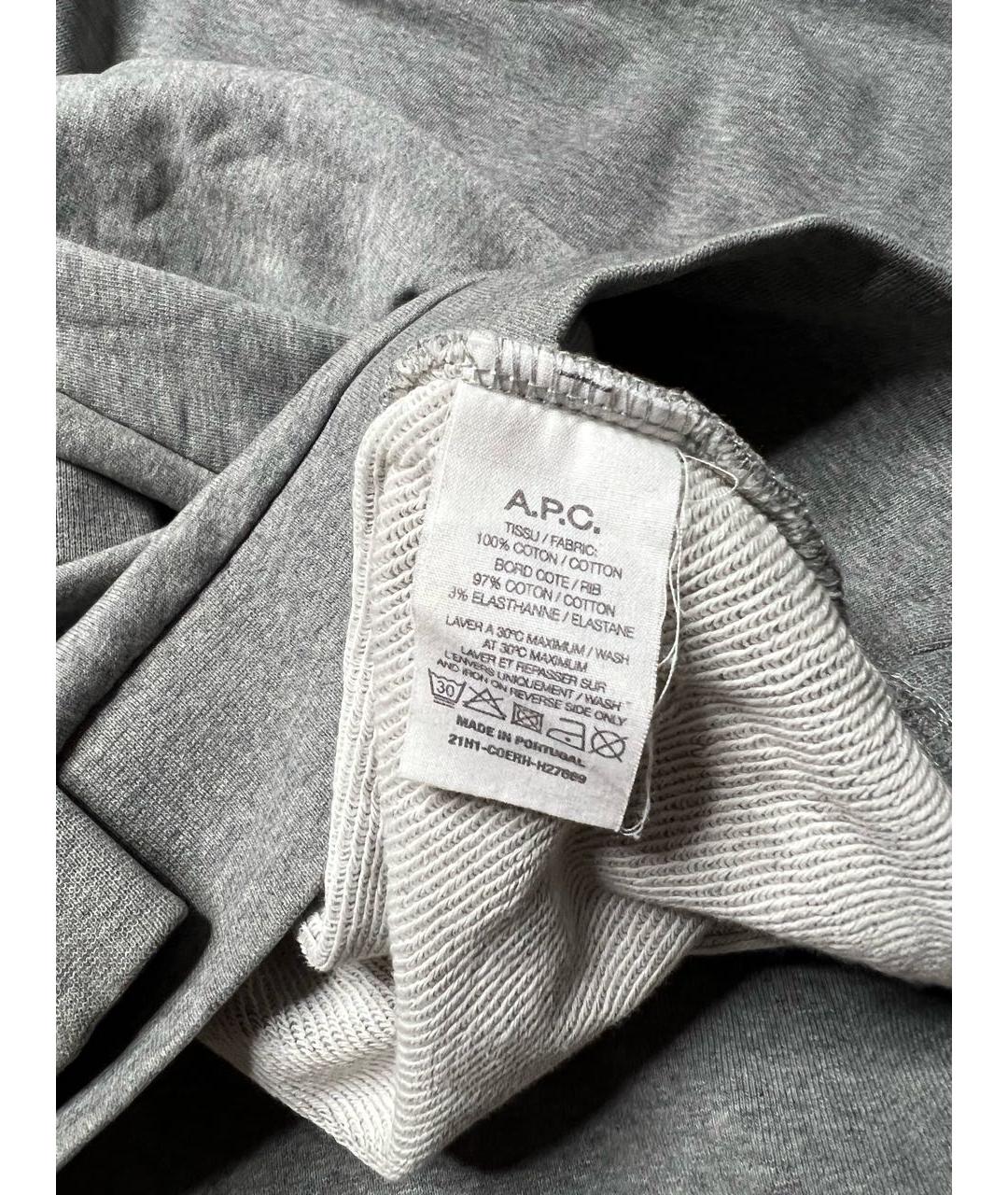 A.P.C. Серый хлопковый джемпер / свитер, фото 8