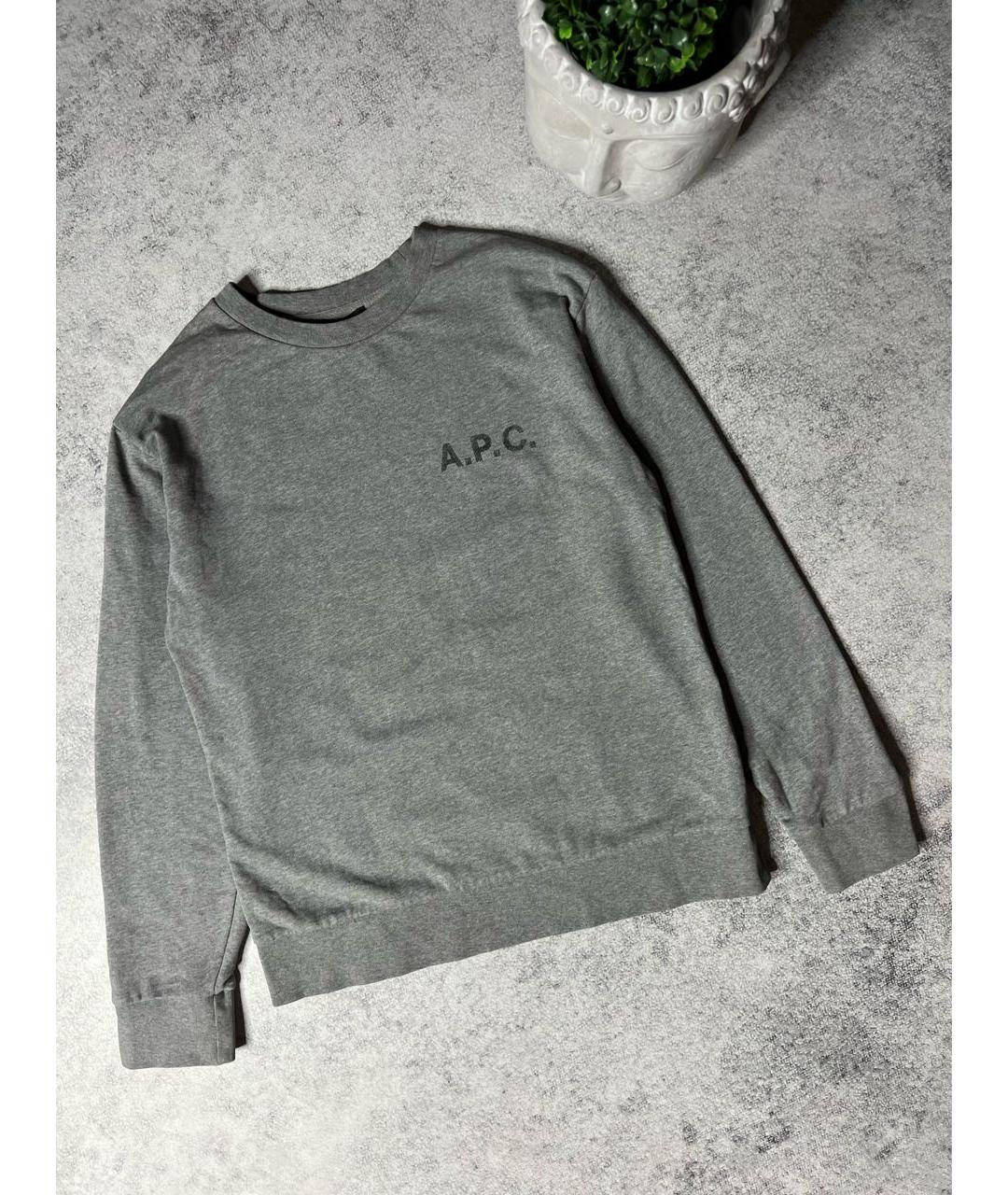 A.P.C. Серый хлопковый джемпер / свитер, фото 9
