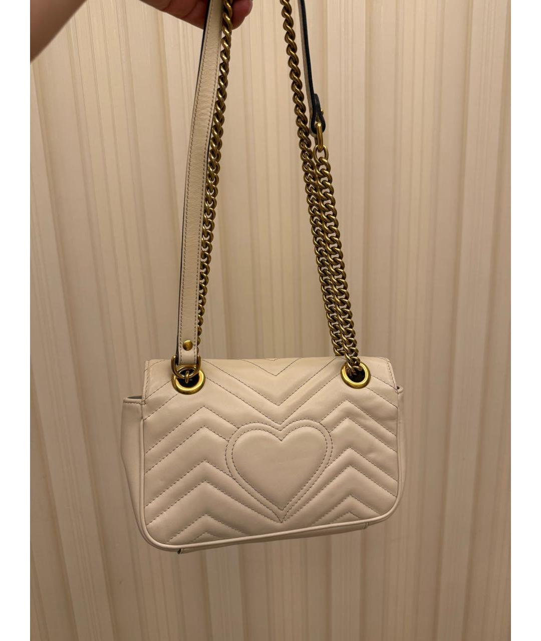 GUCCI Бежевая кожаная сумка через плечо, фото 3