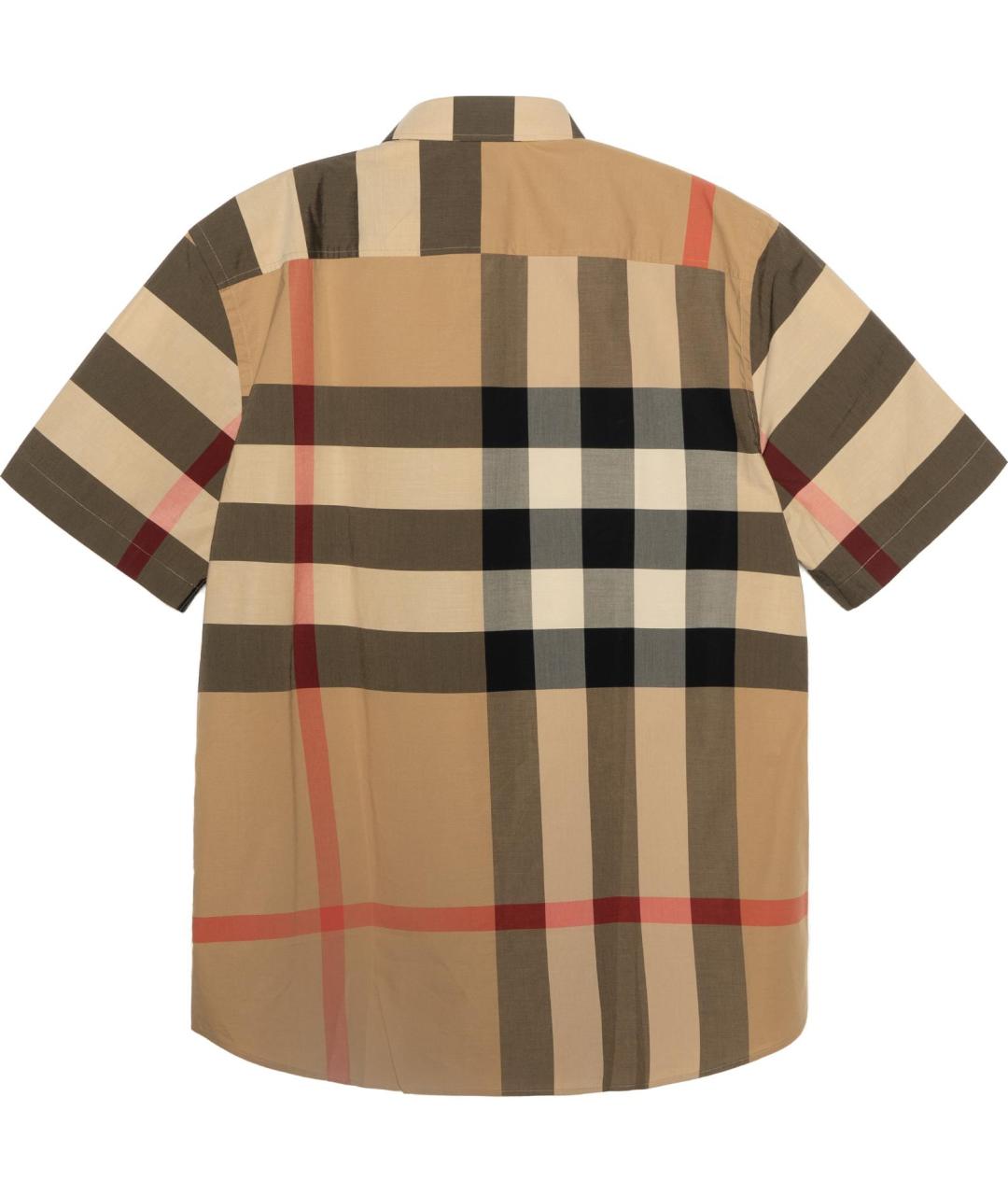 BURBERRY Хаки хлопковая кэжуал рубашка, фото 2