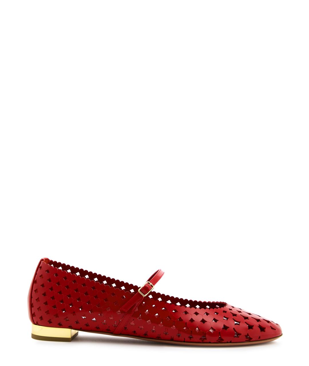 AQUAZZURA Красные балетки из лакированной кожи, фото 7