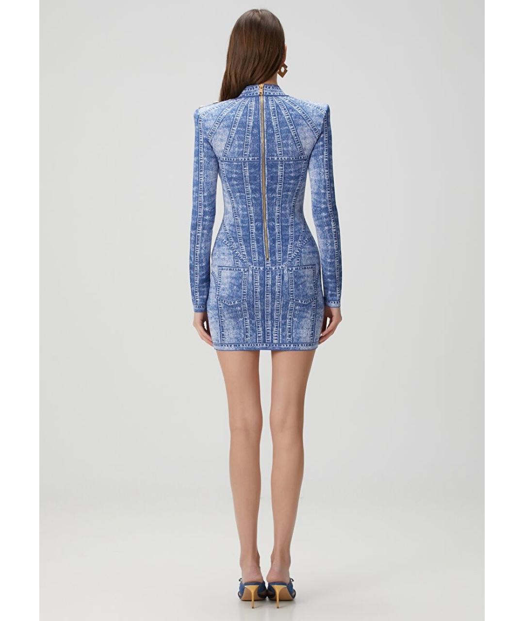 BALMAIN Синее коктейльное платье, фото 9