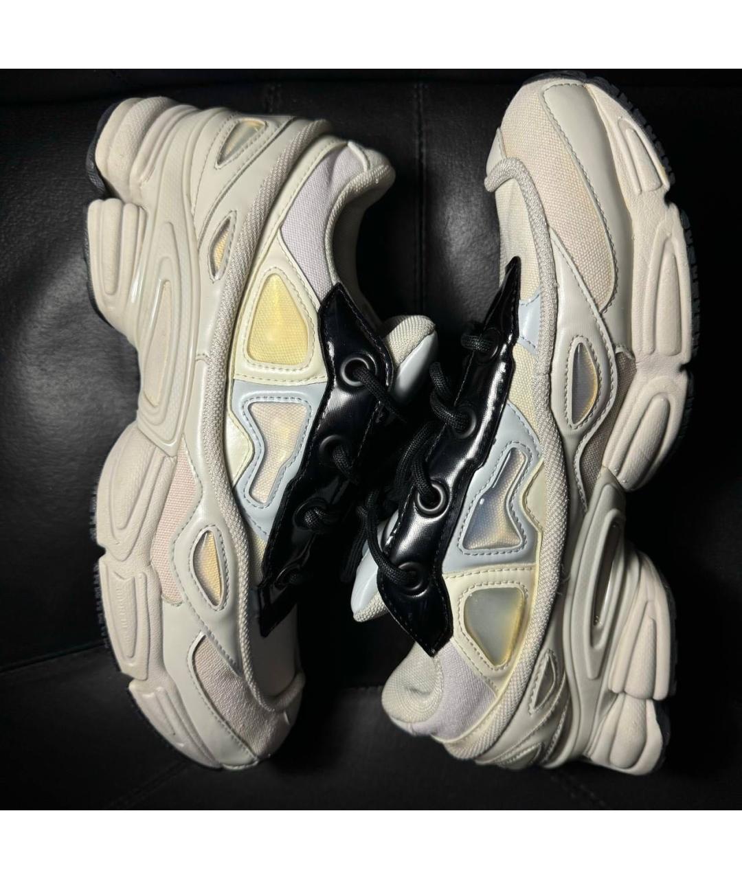 ADIDAS X RAF SIMONS Бежевые текстильные низкие кроссовки / кеды, фото 5