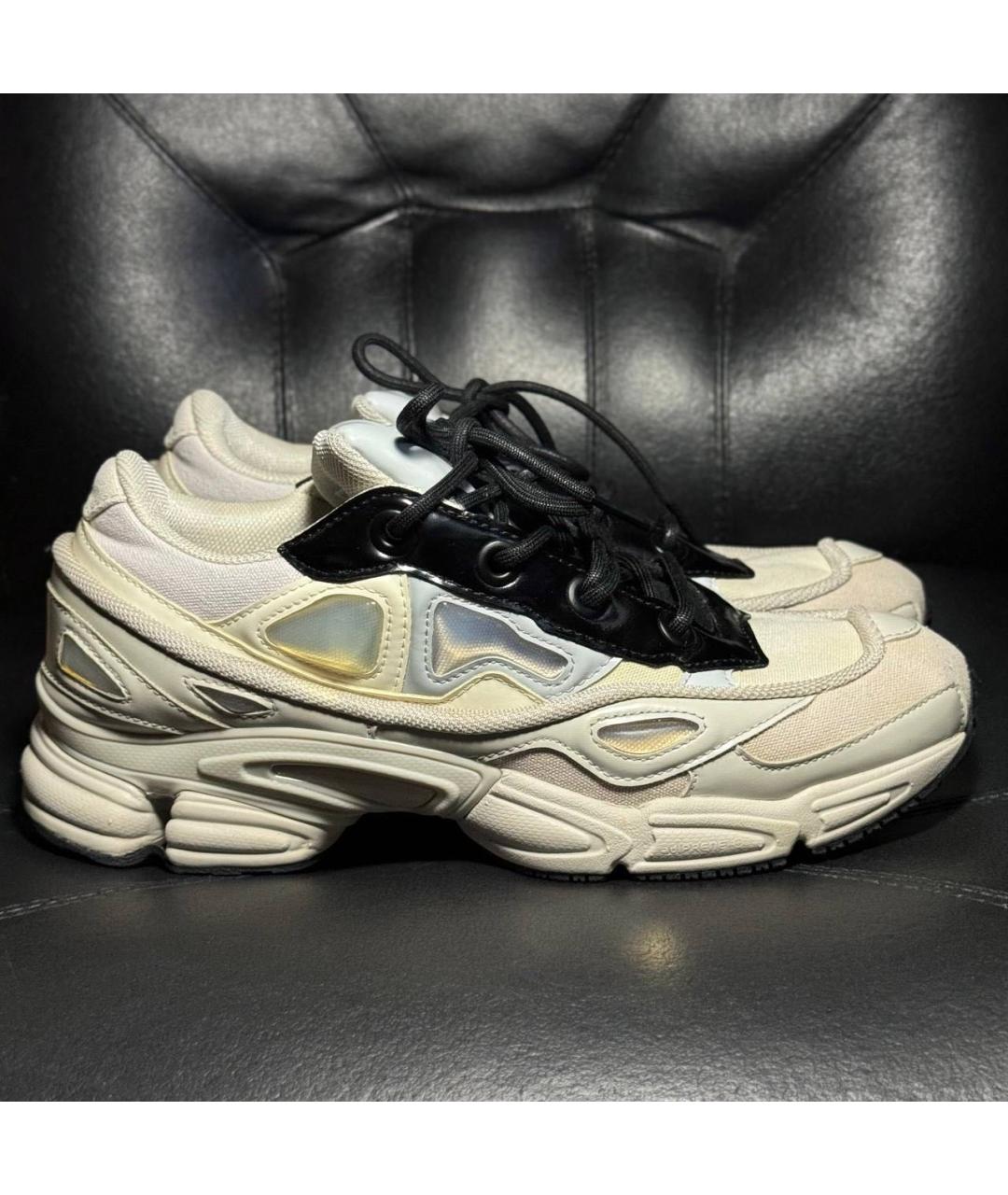 ADIDAS X RAF SIMONS Бежевые текстильные низкие кроссовки / кеды, фото 9