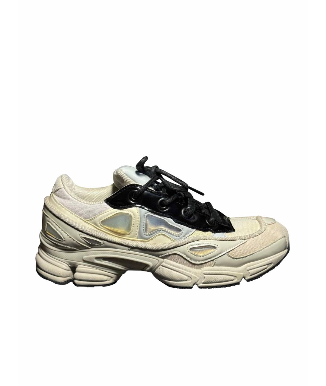 ADIDAS X RAF SIMONS Бежевые текстильные низкие кроссовки / кеды, фото 1