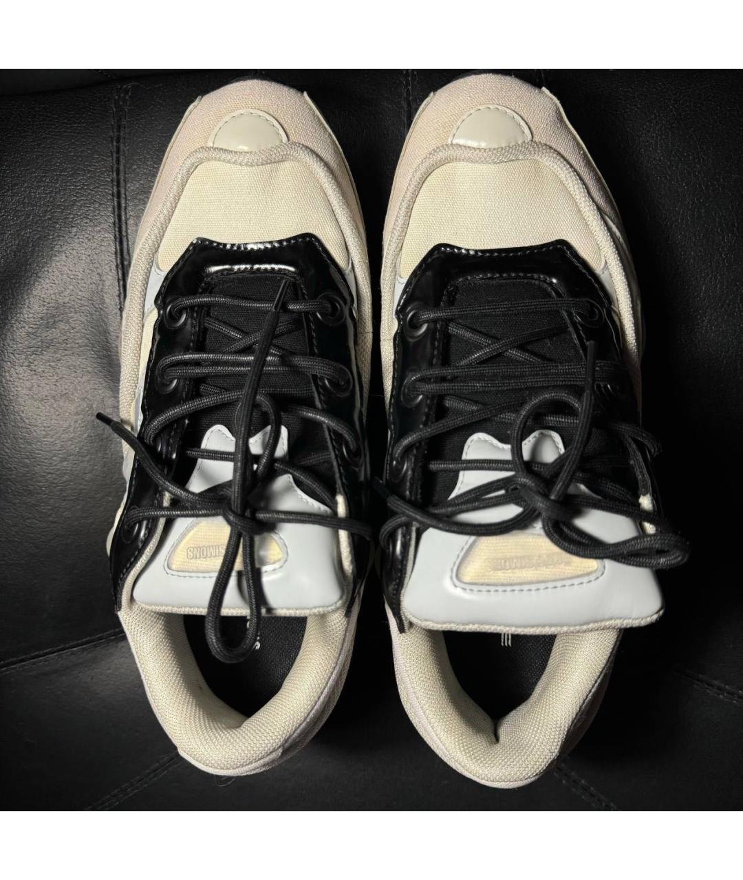 ADIDAS X RAF SIMONS Бежевые текстильные низкие кроссовки / кеды, фото 4