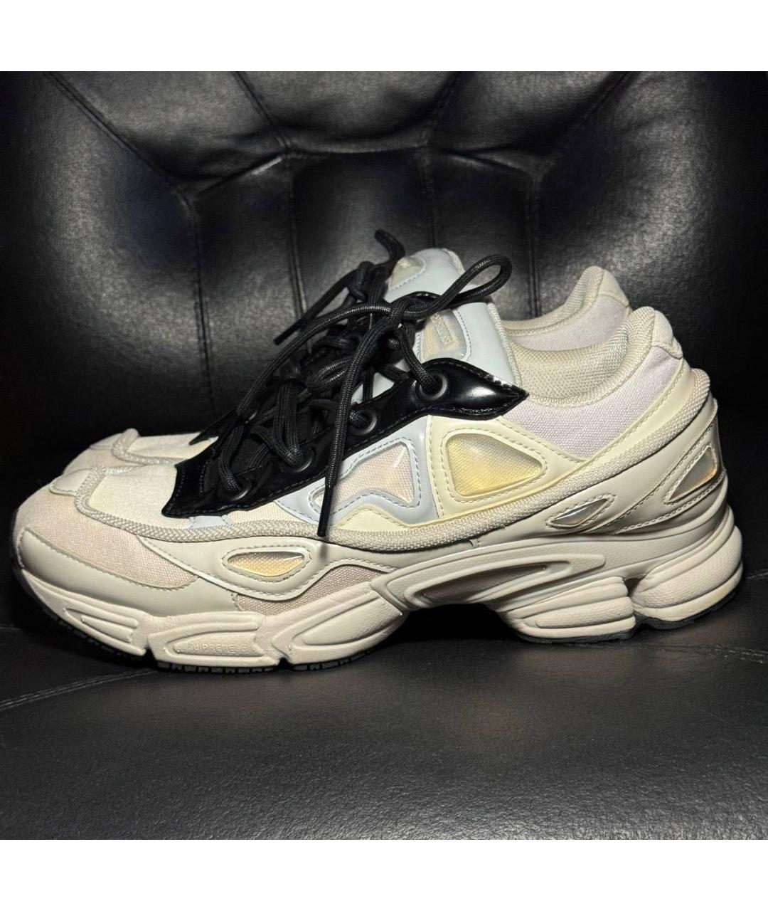 ADIDAS X RAF SIMONS Бежевые текстильные низкие кроссовки / кеды, фото 3