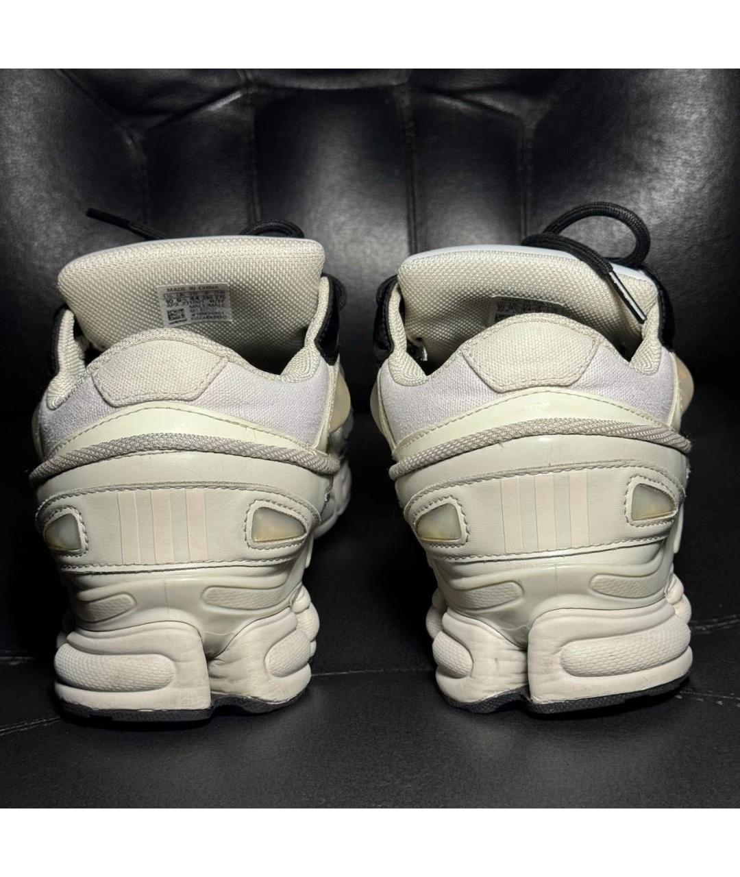 ADIDAS X RAF SIMONS Бежевые текстильные низкие кроссовки / кеды, фото 2