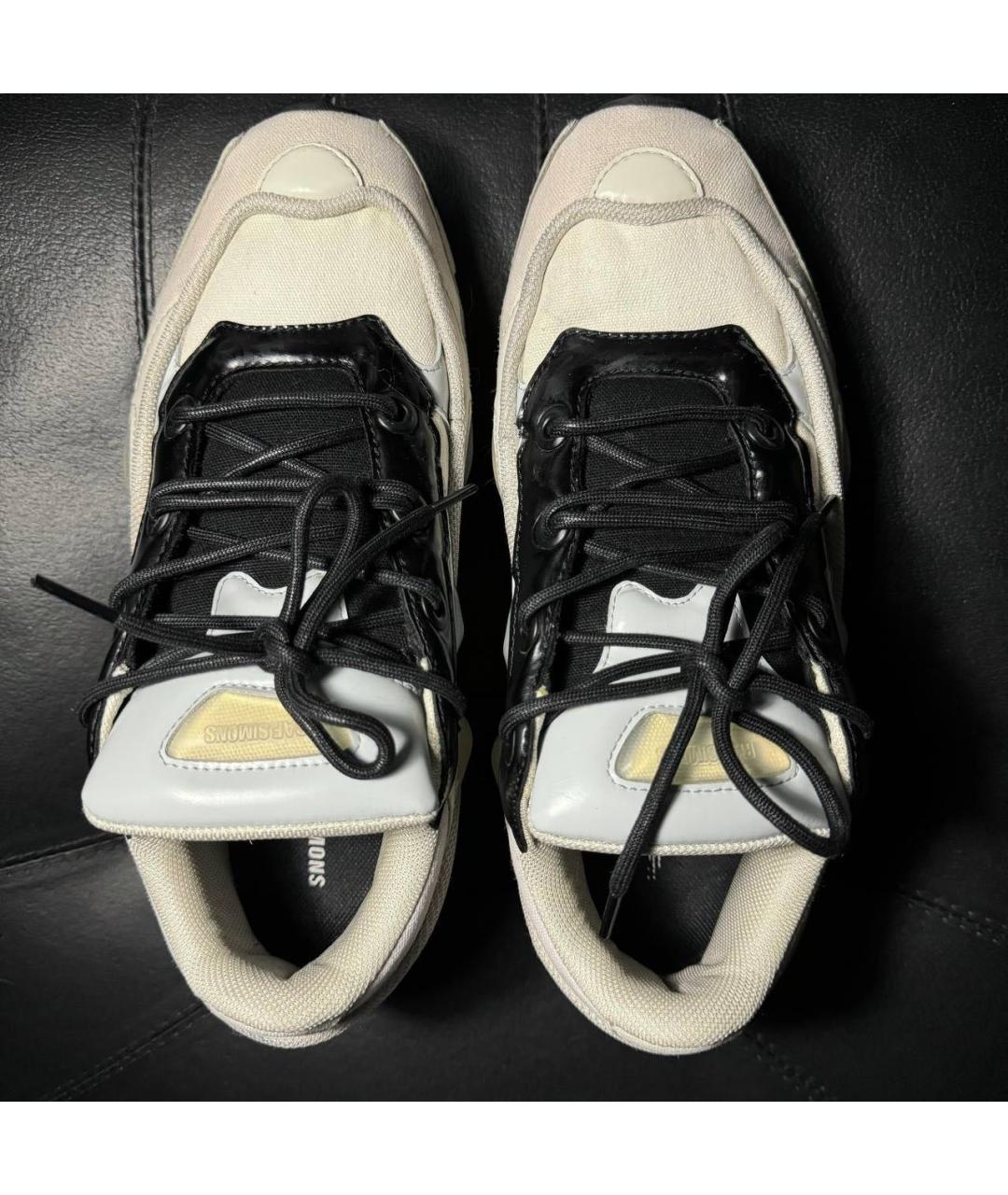 ADIDAS X RAF SIMONS Бежевые текстильные низкие кроссовки / кеды, фото 7