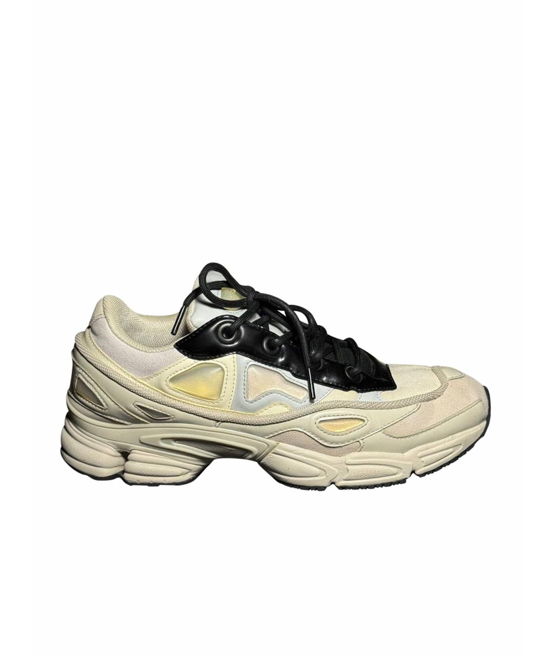 ADIDAS X RAF SIMONS Бежевые текстильные низкие кроссовки / кеды, фото 1