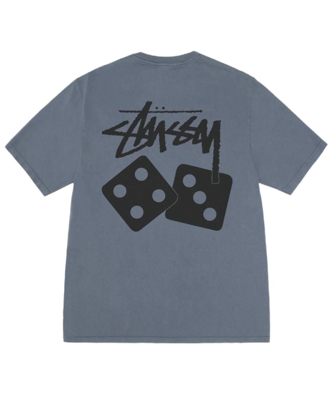 STUSSY Темно-синяя футболка, фото 2