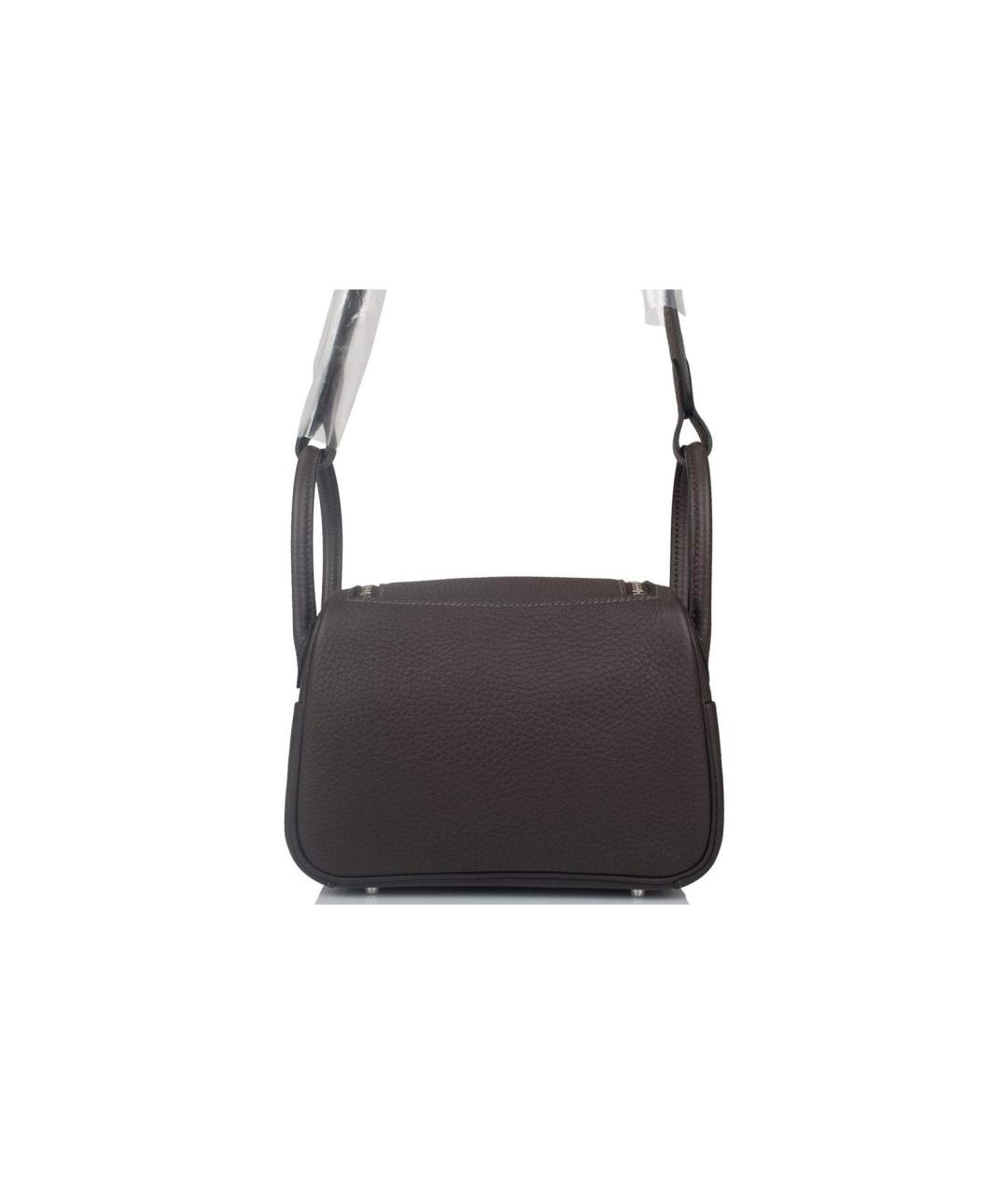 HERMES Черная кожаная сумка через плечо, фото 3