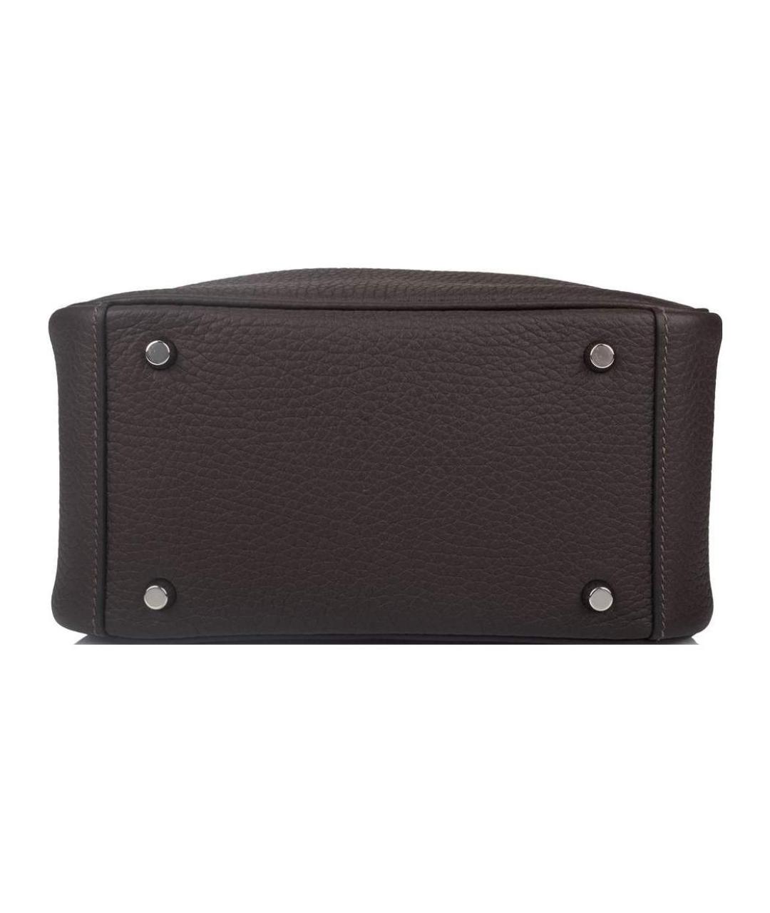 HERMES Черная кожаная сумка через плечо, фото 5