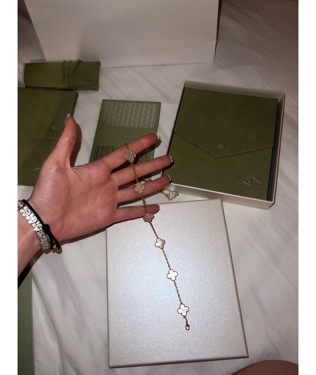VAN CLEEF & ARPELS Белое колье из желтого золота, фото 7
