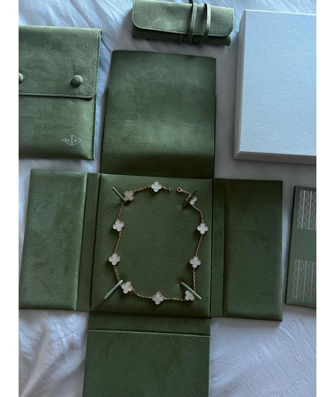 VAN CLEEF & ARPELS Белое колье из желтого золота, фото 5