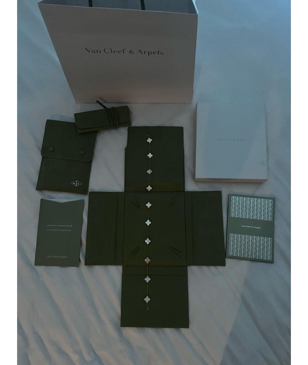 VAN CLEEF & ARPELS Белое колье из желтого золота, фото 9