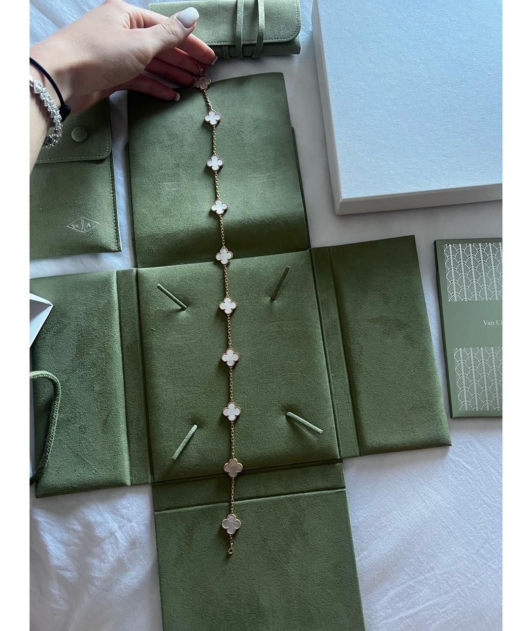 VAN CLEEF & ARPELS Белое колье из желтого золота, фото 4