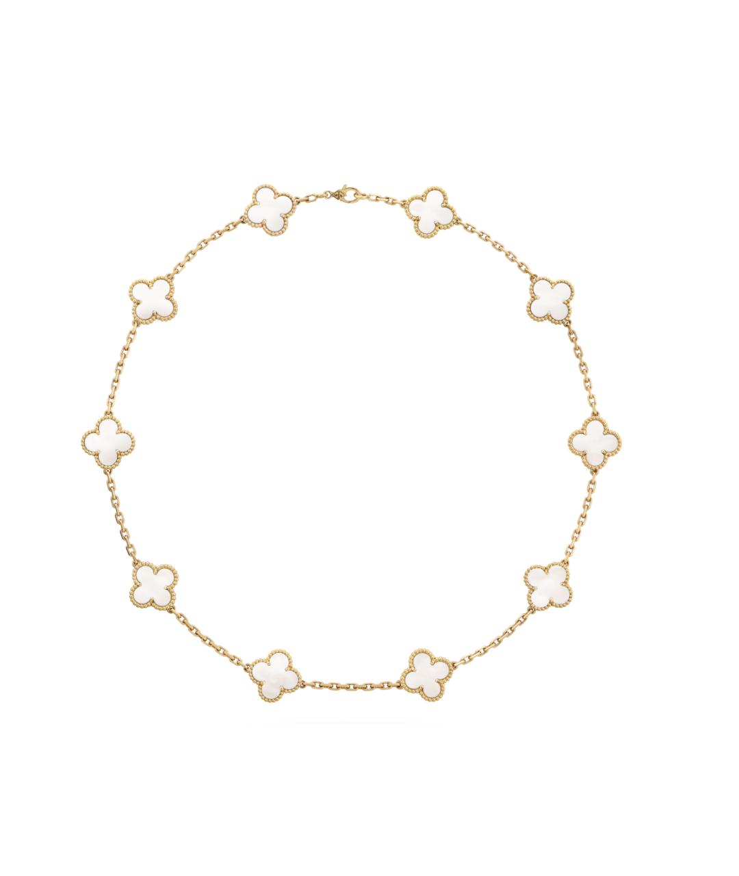 VAN CLEEF & ARPELS Белое колье из желтого золота, фото 1