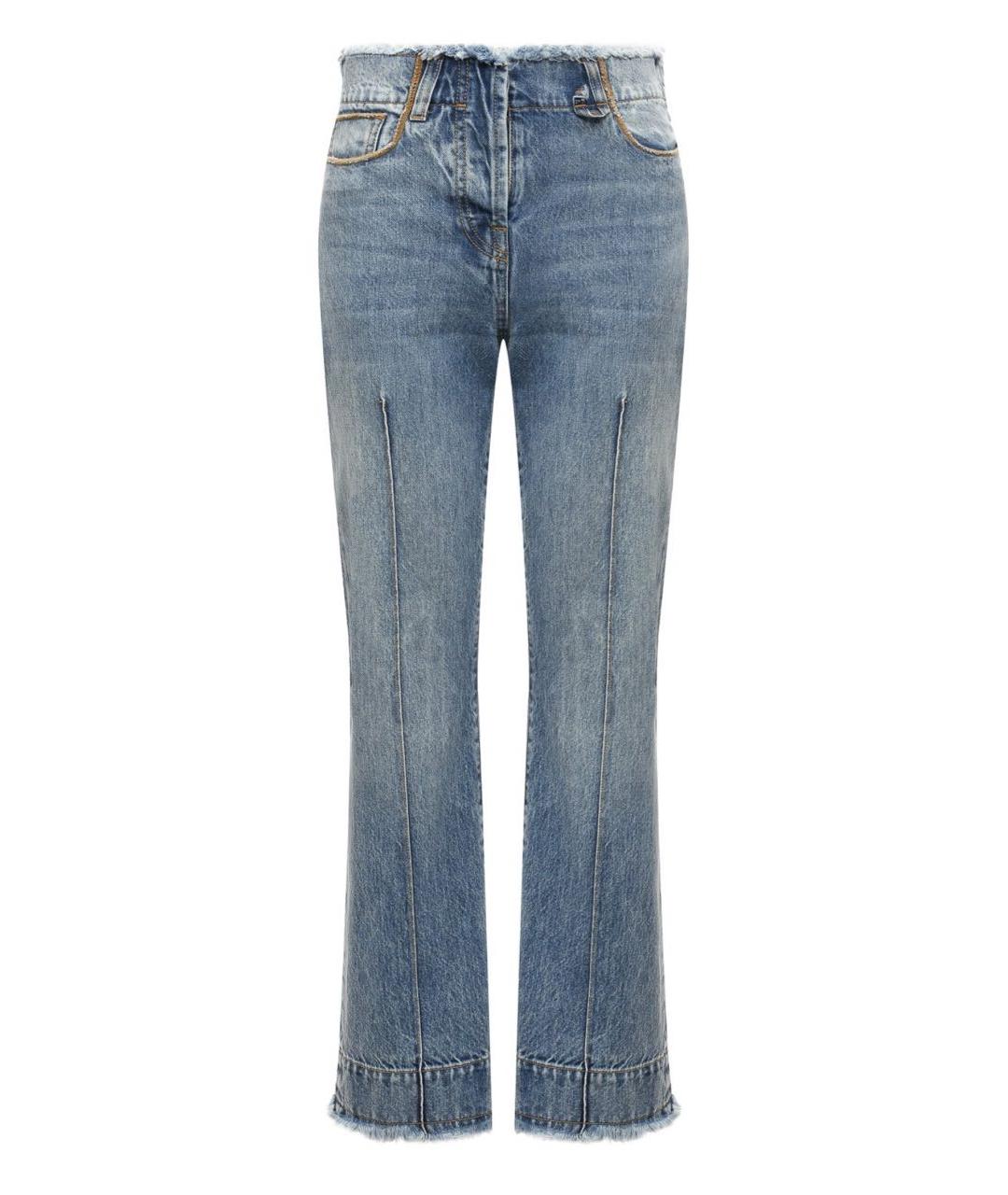 JACQUEMUS Голубые хлопковые прямые джинсы, фото 1