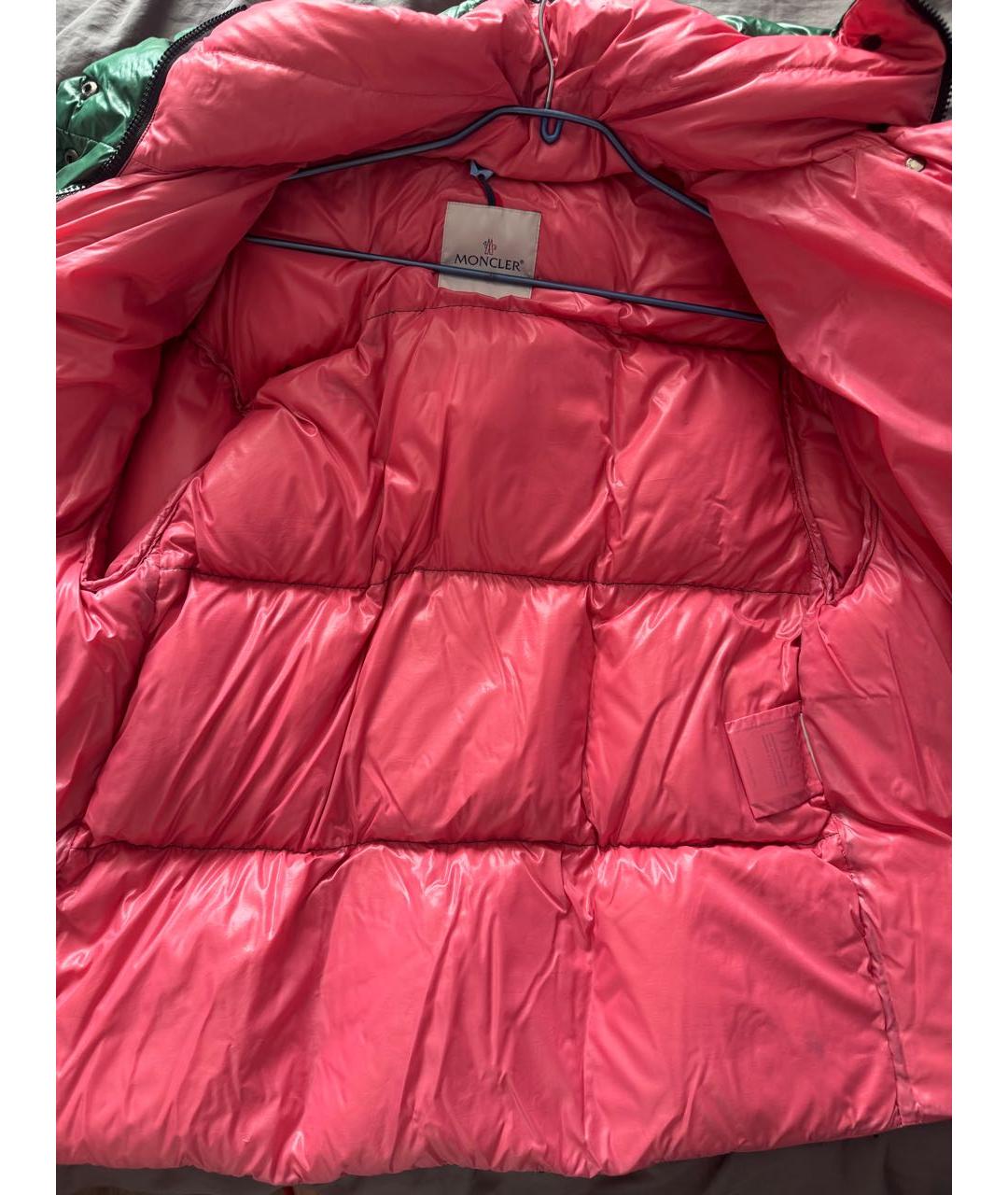MONCLER Зеленый пуховик, фото 3