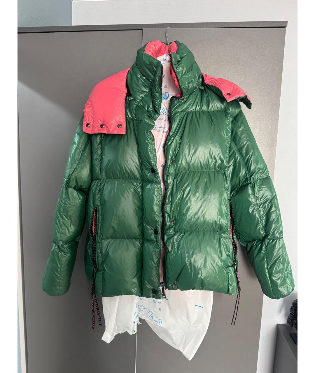 MONCLER Зеленый пуховик, фото 8
