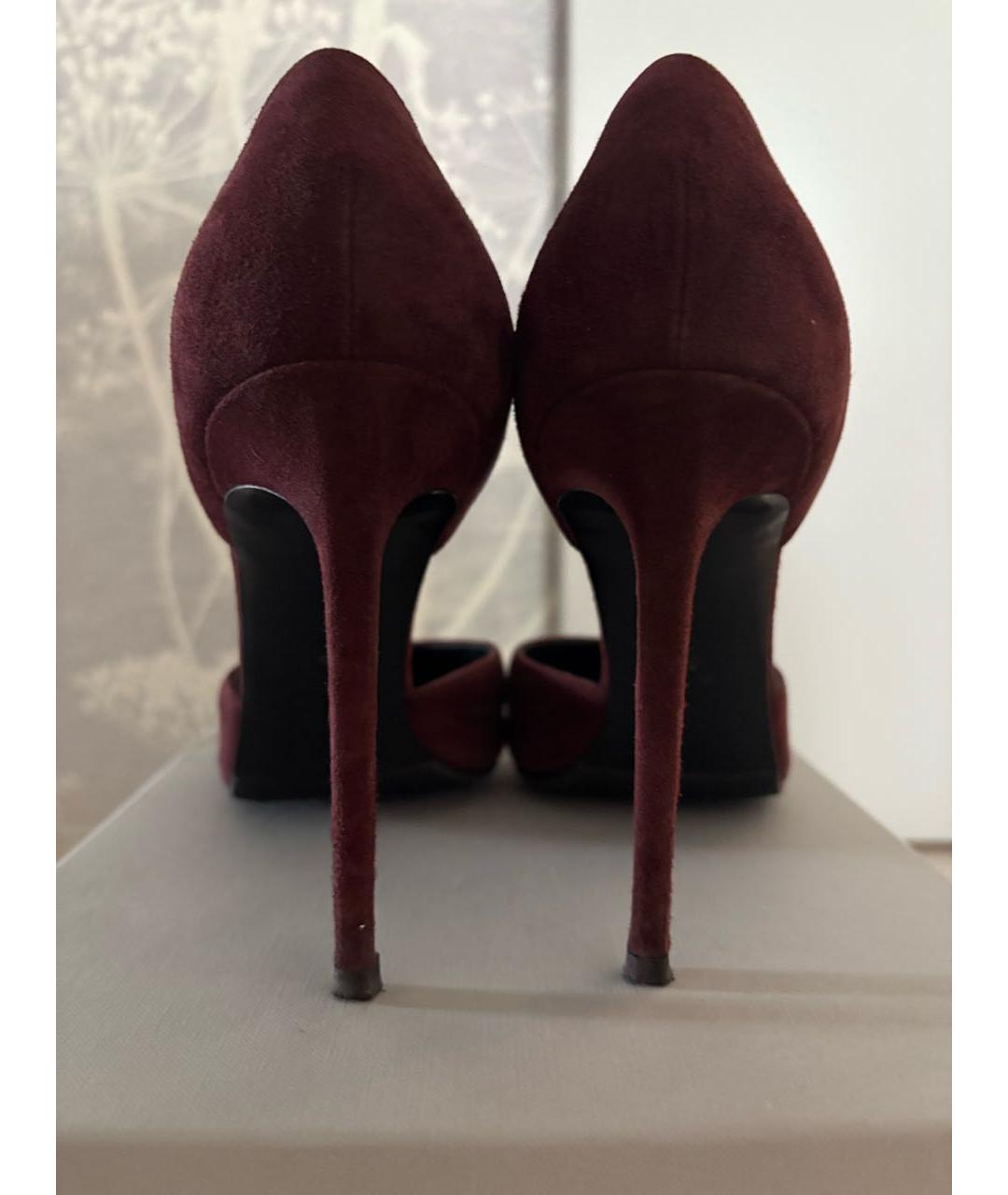 SAINT LAURENT Коричневые замшевые туфли, фото 4