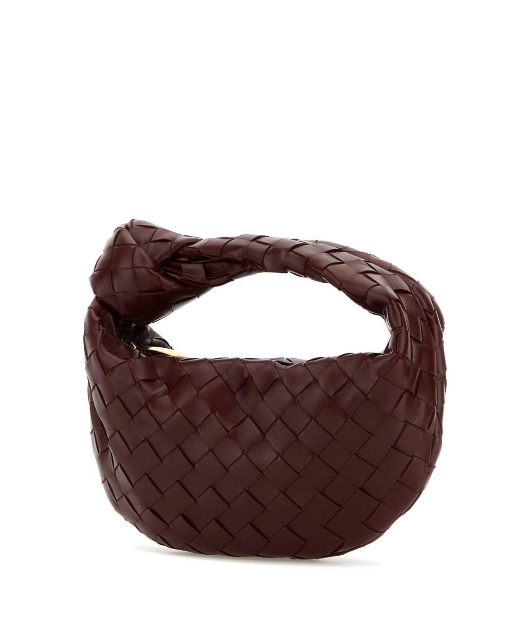 BOTTEGA VENETA Бордовая кожаная сумка с короткими ручками, фото 2