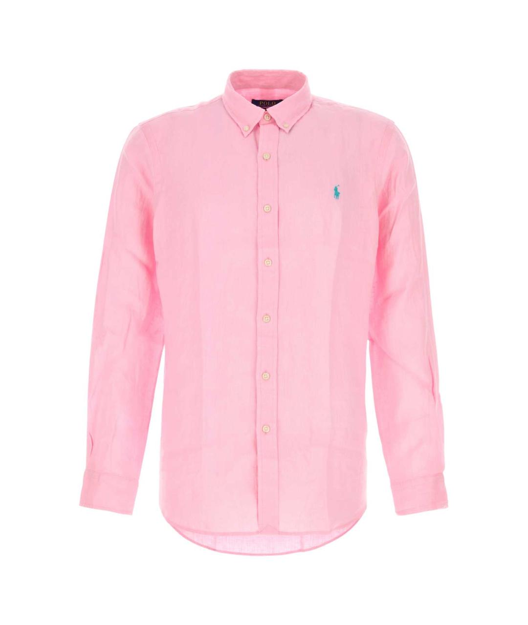 POLO RALPH LAUREN Розовая льняная кэжуал рубашка, фото 1