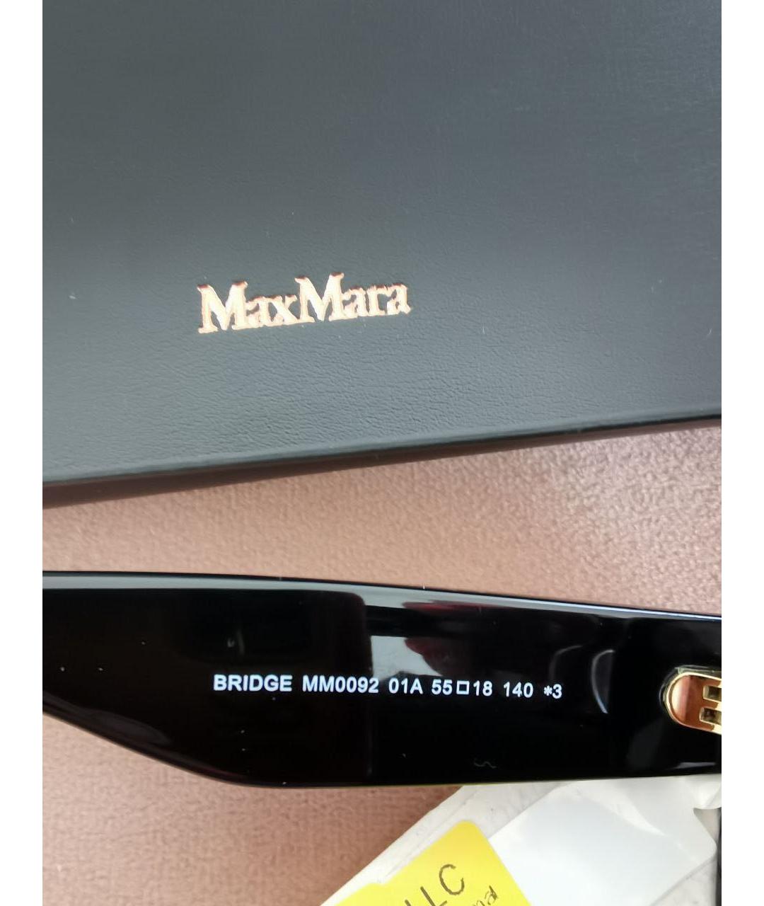 'S MAX MARA Черные пластиковые солнцезащитные очки, фото 4