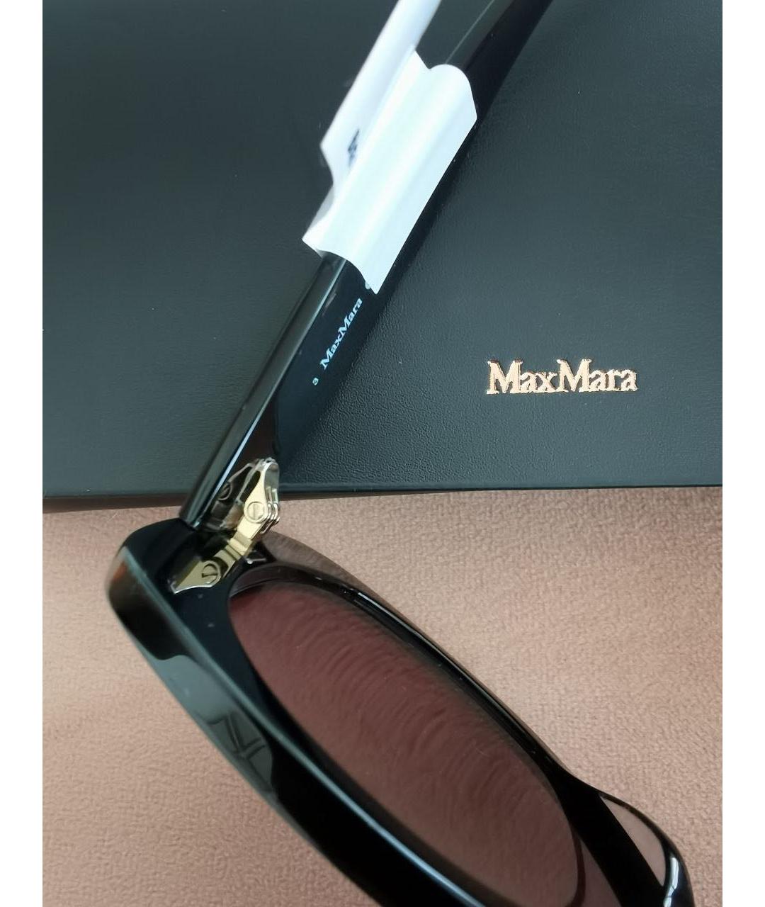 'S MAX MARA Черные пластиковые солнцезащитные очки, фото 5