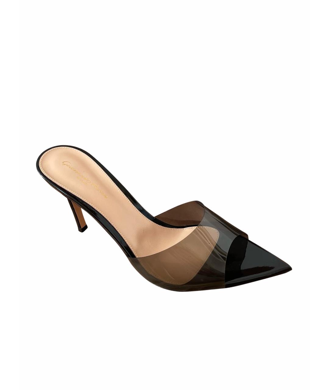 GIANVITO ROSSI Черные резиновые мюли, фото 1